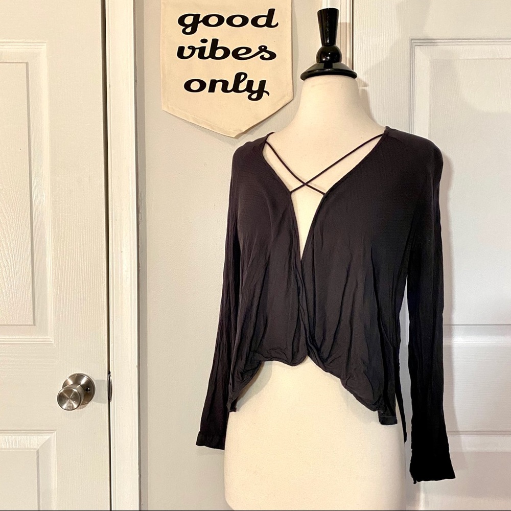 Silence + Noise Urban Outfitters Black Top - S